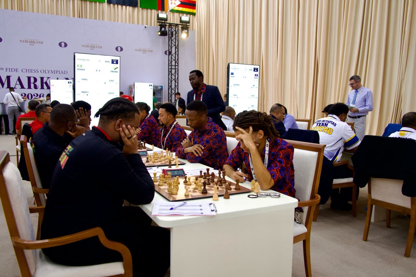 Tanzanian players competing in the Open section.
