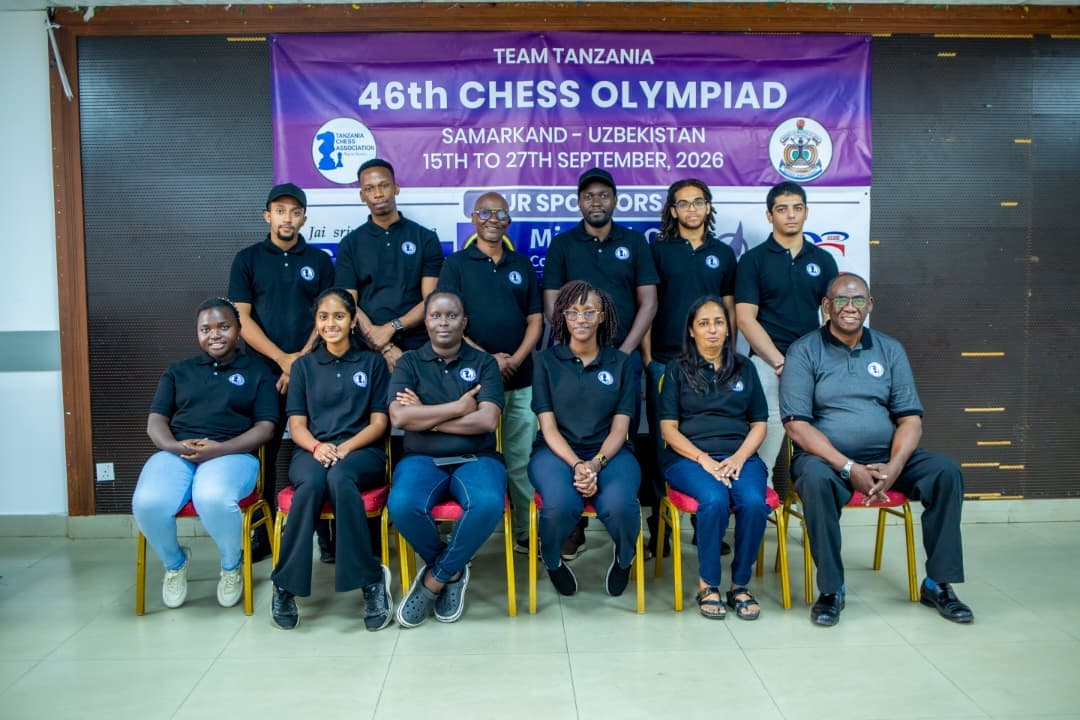 Team Tanzania gathers before departing for Samarkand, Uzbekistan.
